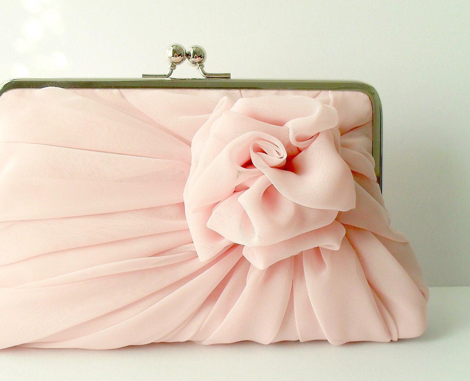 RESERVED For Mine' - Dusty Pink Rose Clutch - Size Large - Made To Order - 1 more in this color