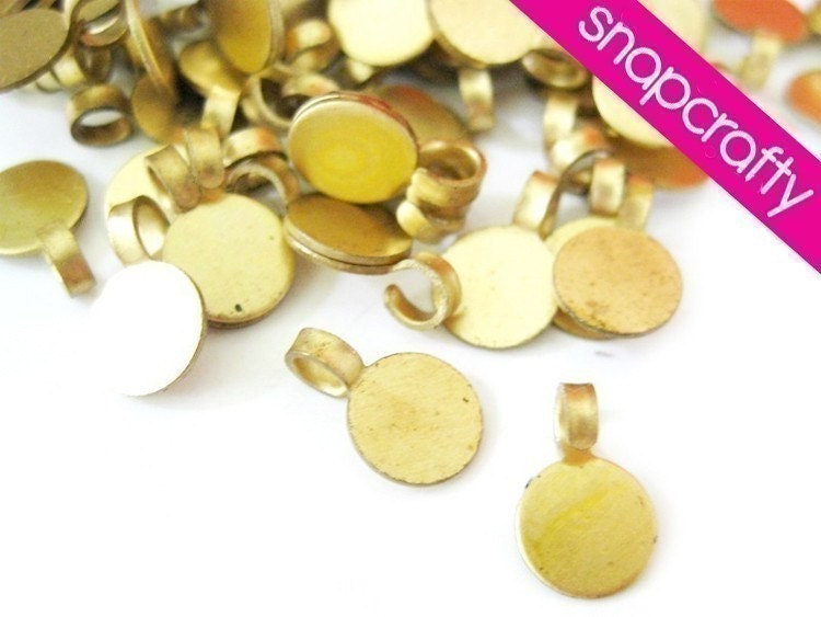 12pc -5mm- brass bail with loop