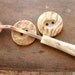 Vintage Butterscotch Collection - Dritz Tracing Wheel with Bakelite Handle and Two Large Chunky Buttons