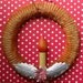 SALE Vintage Chenille Electric Light Wreath - with Original Paramount Box