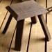 Reduced Price....was 22..Cute Vintage WOODEN FOOTSTOOL, brown, chippy, home made, rustic