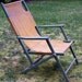 Antique LAWN, BEACH CHAIR, wood, canvas, green, mustard, folding 3 positions, Very Cool