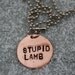 twilight stupid lamb copper necklace