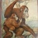 RESERVED Vintage Antique School Wall Chart Natural History Zoology Orangutan Monkey Primate 1900s Austin Modern