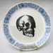 Vintage Blue Skull Plate vintage wall plate home decor altered vintage Royal Blue