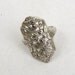 Vintage Art Deco Ring, Sterling Silver Filigree, 1920s Great Gatsby