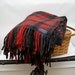 Vintage Pendleton Tartan Plaid Warm Wool Blanket Lake House decor Green Red LARGE