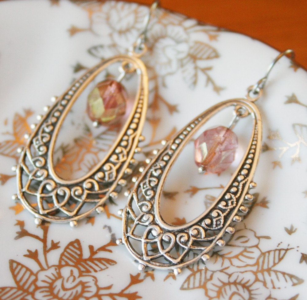 Silver Earrings... "Mona Lisa"