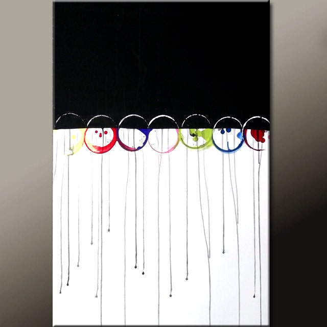 Abstract Modern Art Painting 36x24 Original Modern Contemporary Art on Canvas by Destiny Womack - dWo - ON Sale