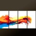 RESERVED 4pc Abstract Canvas Art Painting - 72x36 Contemporary Original Modern Art by Destiny Womack - dWo - Waves of Euphoria