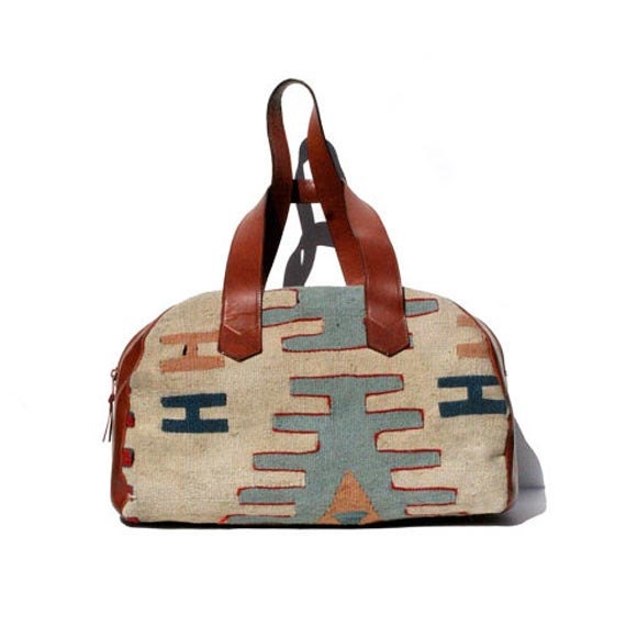 vintage Italian cotton weekend bag