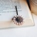 cream and chocolate - (small) Flower brass Hair Pin
