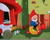 Michael Miller GNOMEVILLE Border Red Polka Dot Quilt Fabric - Sold by the Yard