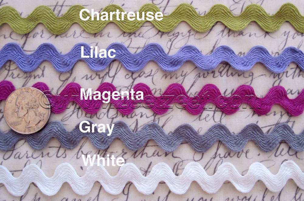 Choose COLORS - 20 Yds 5/8-inch RIC RAC Sewing Trim - Select Color Colors - Rick Rack 1.58cm