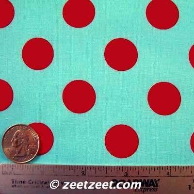 Aqua Red Fabric