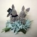 NEW YEARS SALE- Bunny Wedding Cake Topper