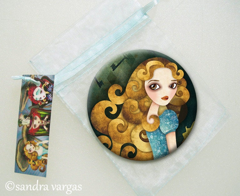 Alice in Wonderland 3.5 inches Pinback Button Badge Pin