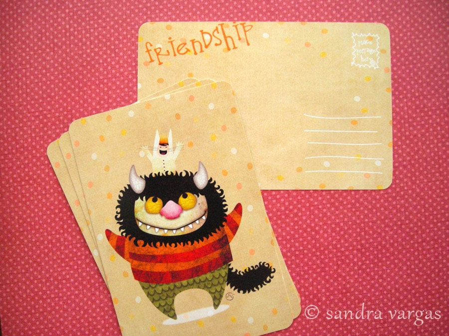 Friendship (Where the Wild Things Are) - Limited Edition Postcard