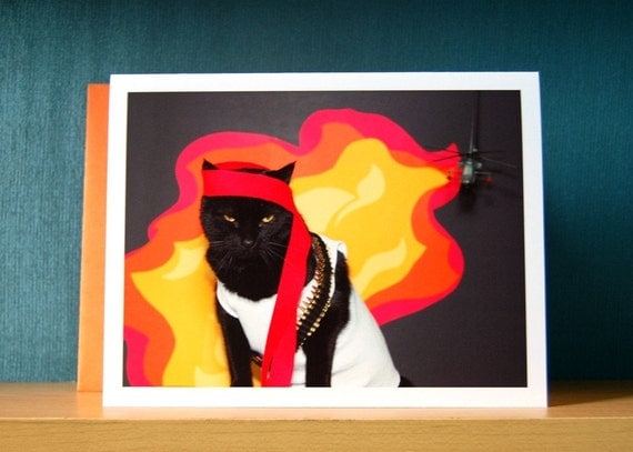 AC is Rambo greeting card