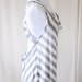 Grey & White Chevron Stripes Back Cut Out Loose Top - S - M
