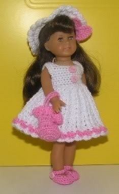 American Girl Mini Crochet Pattern - Sun dress