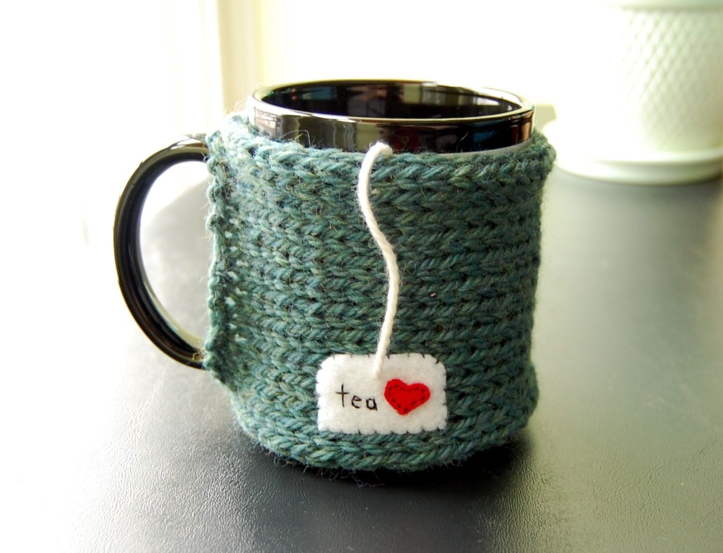 Tea Love Mug Cozy Knitted Chai Cup Cosy