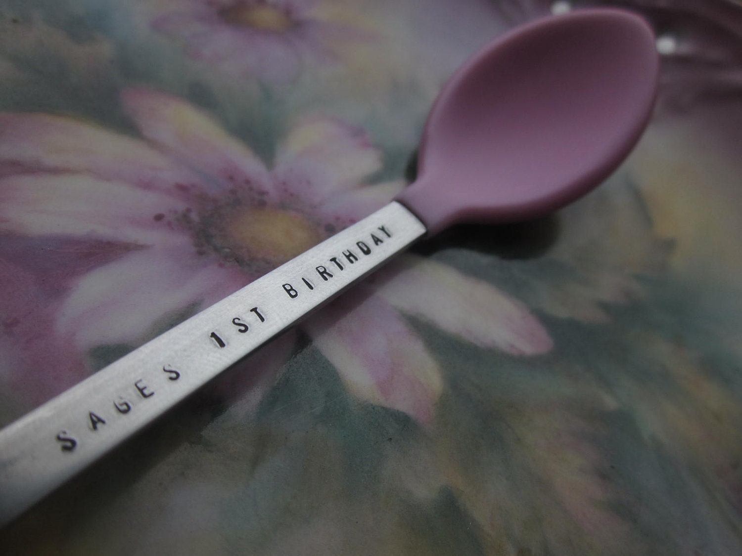 Personalized Baby Spoons Handstamped You choose words Baby Gift Dates Names Phrases