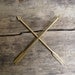vintage c. 1960s set of 25 gold metal arrow cocktail picks // made in England (LAST SET)