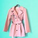 Trench Coat -- Pink mid-length