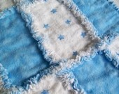 Baby Rag Quilt Lovey Size or Burp Cloth Ready To Ship