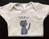 Organic Cotton Kitty Cat Onesie
