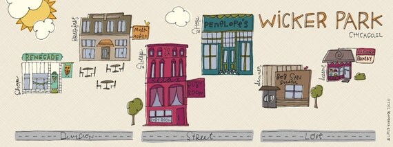 Wicker Park, Chicago Map