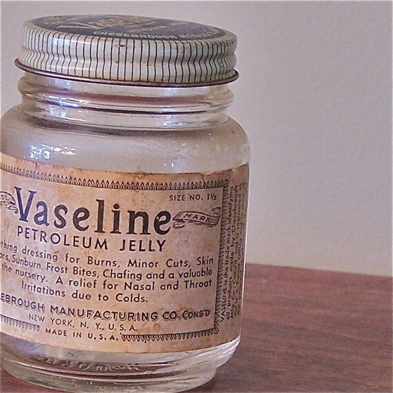Vintage Vaseline jar medicinal with original by jollytimeone