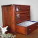 Vintage three drawer chest bureau with awesome details