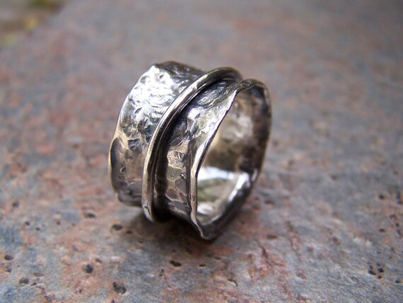Sterling Silver Spinner Ring by ThirteenGems on Etsy
