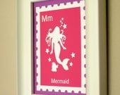 M is for Mermaid - Silhouette Alphabet Print