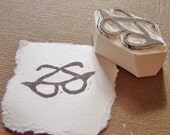 geek chic cat's eyes - hand carved stamp