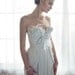 Parisian Princess Silk Wedding Gown - Bohemian Feather Flower Gray Custom Made Wedding Dress