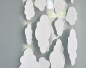 Custom Order Sophie's White Clouds Stitched Paper Garlands