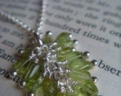 Peridot Cluster Necklace