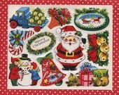 original 1950s vintage christmas seals