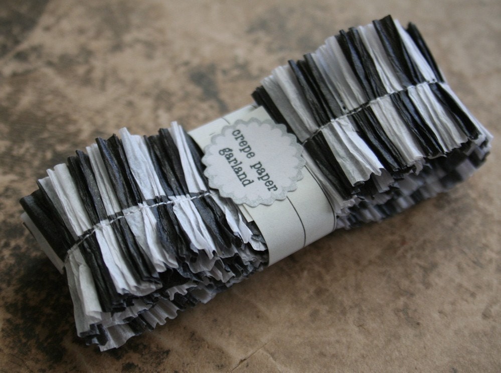tweedle dum.... black and white crepe paper ruffles