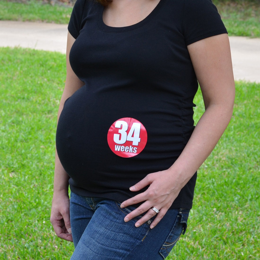 12 Weekly Pregnancy Mama-to-be Maternity Waterproof Glossy Stickers  - Monthly stickers available - Design W005-02