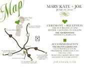 Custom Wedding Map Printable DIY digital PDF