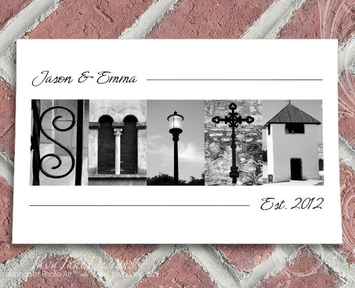 Alphabet Photography - any Name or Word in Architectural Letter Photos 8x10 Unframed