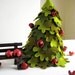 Christmas Tree. Fir with bench. Felt decoration.
