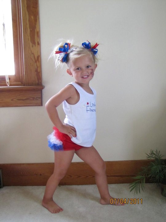 Little FireCraCker Bunny Tank - Perfect for your 4th of July Princess - sizes 12-24M are made and ready to ship