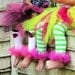 Strawberry Shortcake Bunny Legs - girls ruffled tutu leg warmers - perfect for babys 6m to girls 6X approx 12" long