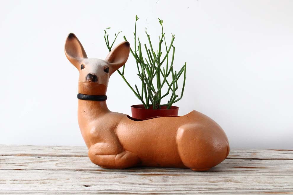 Vintage Doe Planter
