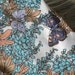 Butterfly and Flowers Pastel Fabric. 3.5 Yards